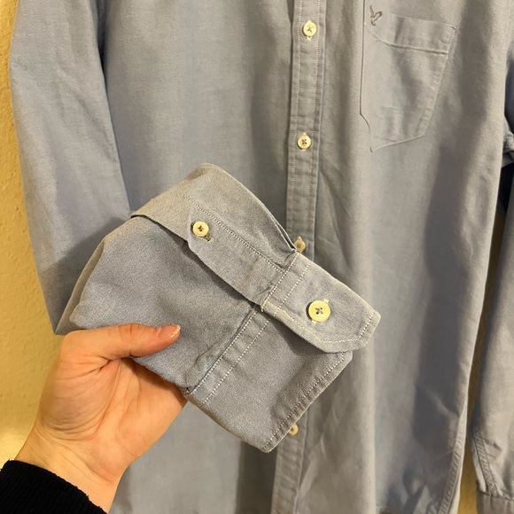 [American Eagle] Vintage Fit Button Down Shirt Blue Size Large - Picture 2 of 6